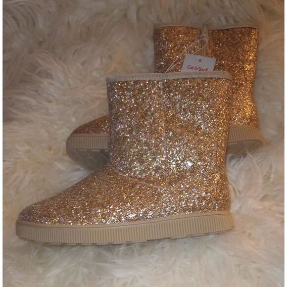 🆕👢Cat & Jack Holland Boots - Gold, Sz 4, 5 - Picture 7 of 10